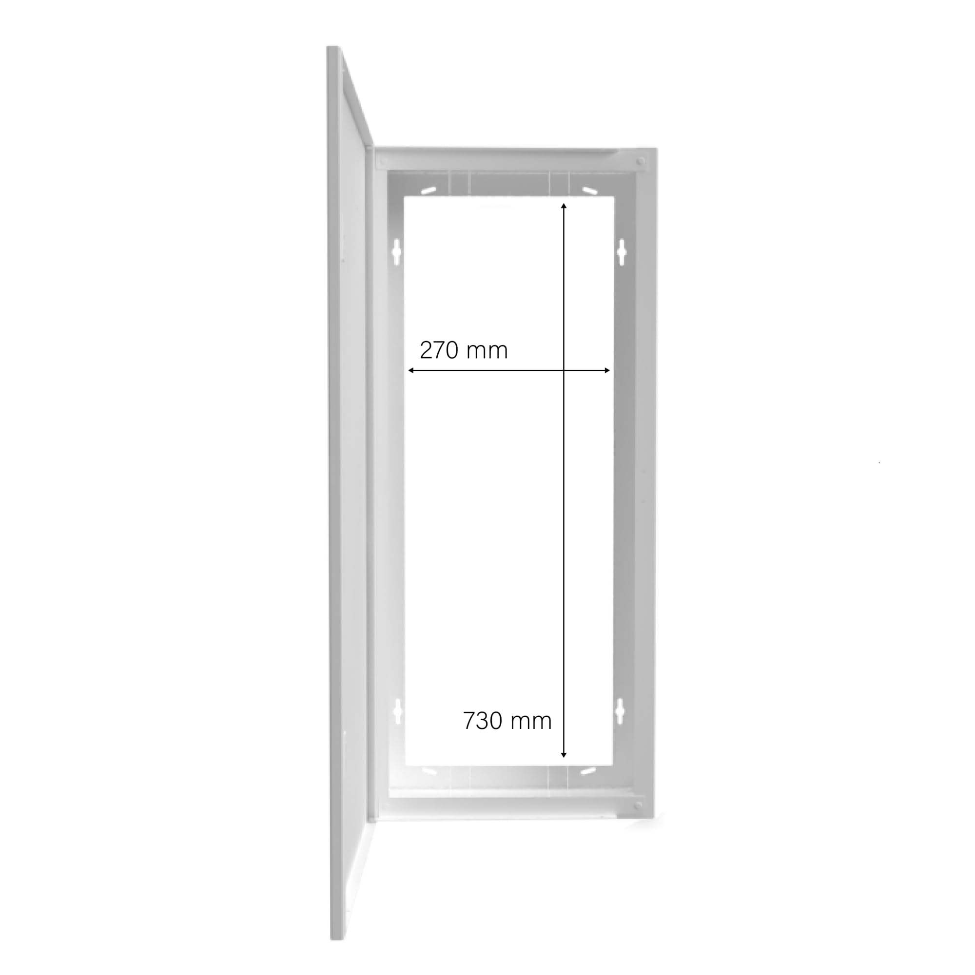 Caja de revestimiento para cuadros eléctricos de acero blanco - Dim. del paquete: 790 x 340 x 140 mm de altura – Marca ATOLE