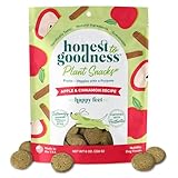 Honest to Goodness Plant Snacks Happy Feet Apple & Cinnamon Recipe Dog Treats, Enriched with Omega 3s & Postbiotics, 8oz