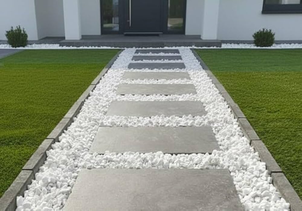 Amazon | 庭 タイル 置くだけ 平板 敷石 磁器タイル 自然石風 グリジオ