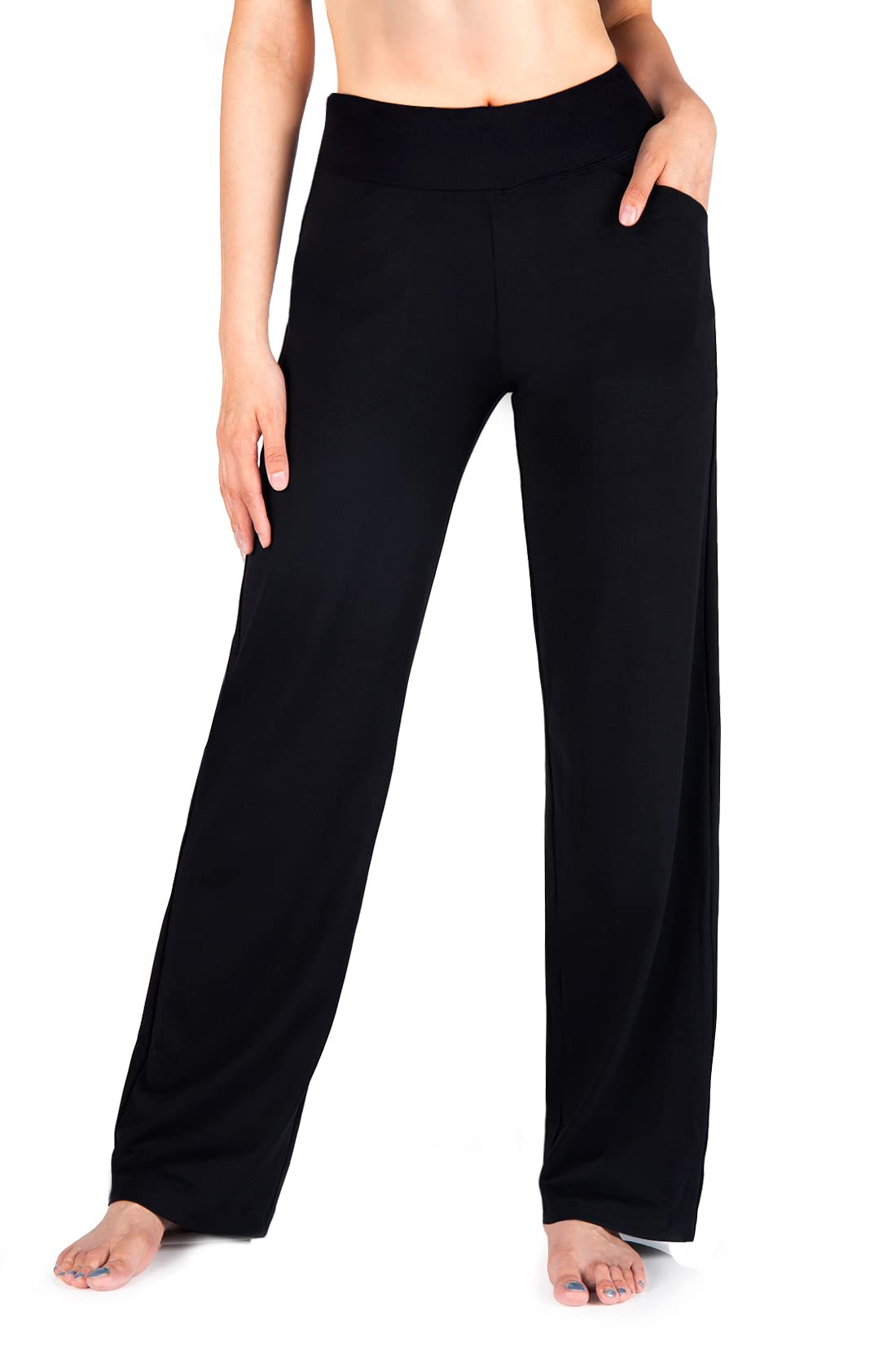 Yogipace Women's Petite/Regular/Tall Straight Leg Relaxed Fit Yoga Pants, Lightweight Lounge Sweatpants