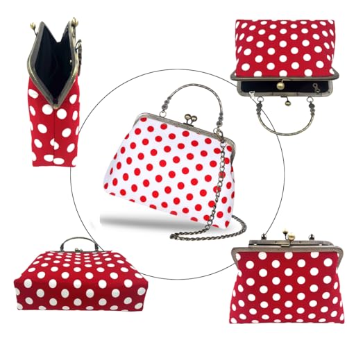 Image of Evening Bag Vintage Purse Kiss Lock Purses and Handbags for Women Formal