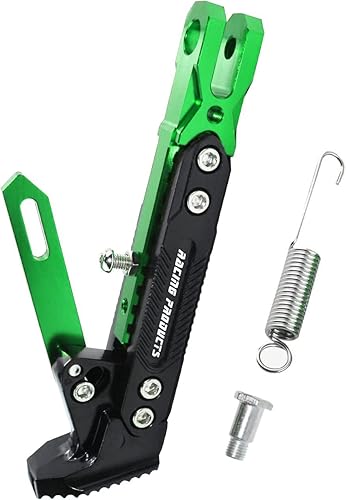 Vista 17 de Universal CNC aleación de aluminio alta calidad motocicleta ajustable Kickstand Accesorios Motor Scooter Modificado trípode soporte pie bicicleta