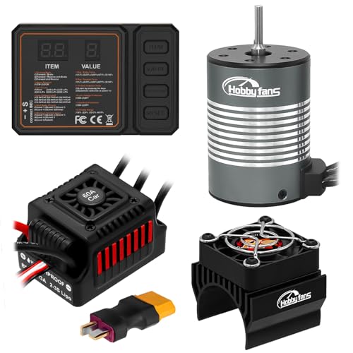 Hobby Fans Waterproof S3650 4300KV Brushless Motor 3.175mm Shaft with 60A Brushless ESC Electric...