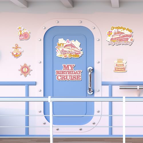 Decoraciones Magnéticas para Puerta Cumpleaños Rosado Oro miniatura 5