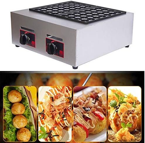 Máquina para hacer Takoyaki Hengwei 56 hoyos, 4000W, acero inoxidable