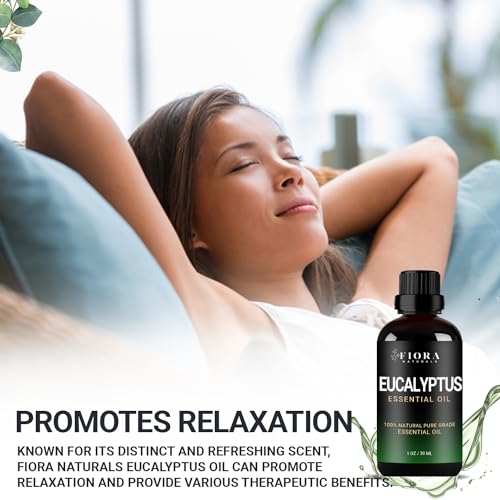 Image of Eucalyptus Essential Oil - 100% Pure Eucalyptus Oil for Diffuser, Humidifier, Sinus, Cold, and Aromatherapy - Natural Oil for Skin, Hair, Scalp and Massage