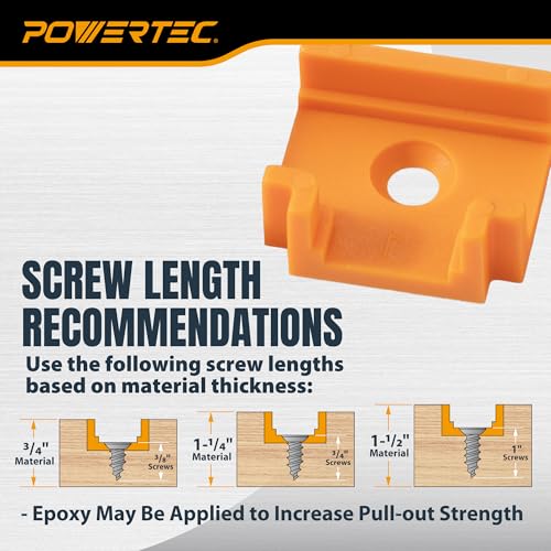 Image of POWERTEC T-Track T-Intersection, Drop-In T-Track Connector for 3 /4 inch x 3 /8 inch Grooves, Compatible with 1 /4 inch & 5 /16 inch T-Bolts, Modular T-Track System for Jigs, Router Tables, Workbenches & More, 8PK(72351)