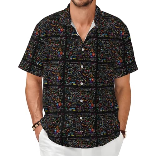 Chemise homme à formules mathématiques pour vos terrasses d'été