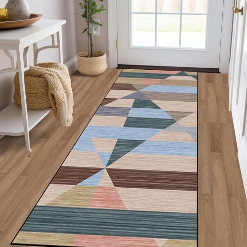 Alfombra pasillo de 100x210 cm lavable con base antideslizante 5