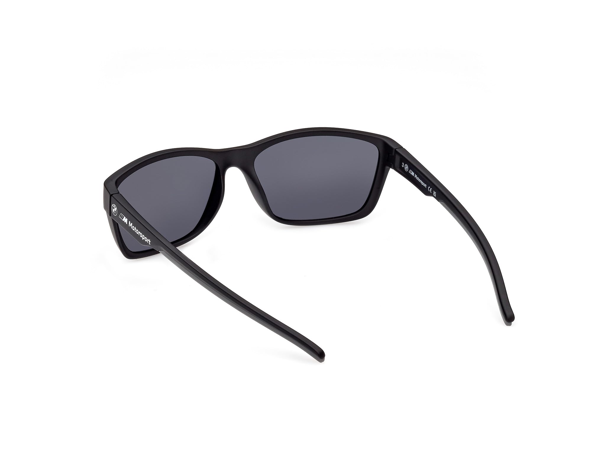 BMW MOTORSPORT Herren Bs0036 BMW M Motorsport BS0036 Herren-Sonnenbrille, leichte Sonnenbrille, Navigator-Linsenform, polarisierte Rauchgläser, mattschwarz