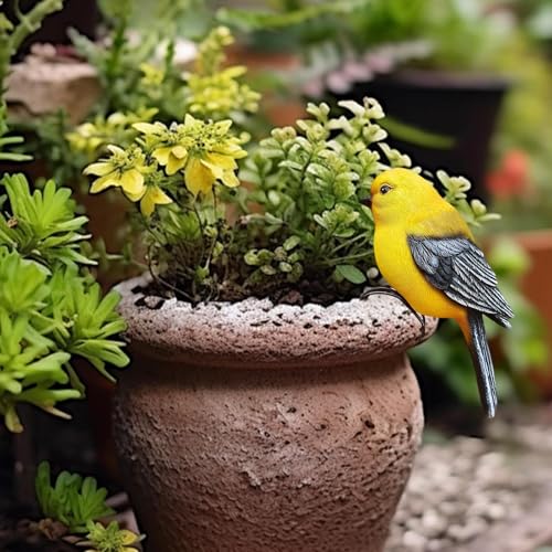 Statues d'oiseaux en résine pour décoration de jardin et maison