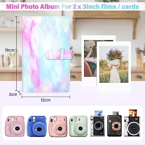 HIYQIN 3-Inch Instax Polaroid Photo Album,96 Pocket Mini Photo Album Book for 2x3 Inch Film - Image 2
