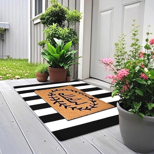 Tapete decorativo negro y blanco 70x92 cm lavable miniatura 2