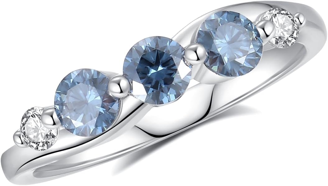 Eternity Band rings For Women 18K White Glod Plated S925 Sterling Silver Womens Wedding Bands Stackable Rings for Women