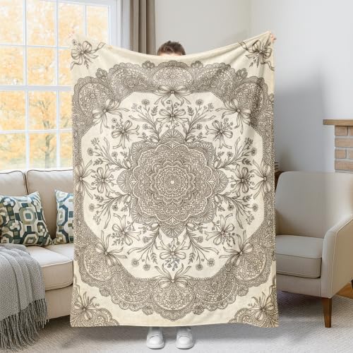 Couverture pelucheuse compacte bohème au tissage de qualité - 2