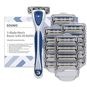 by Amazon Männlicher Rasierer mit 3 Klingen 20Stück (1er Pack).