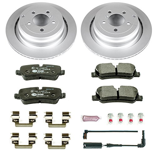 Image of Power Stop ESK5624 Rear Euro-Stop Brake Kit L& Rover and 1 Rear Sensor Wire For Land Rover Range Rover 2006-2012 [Model Specific]