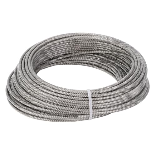 Kit de cable de acero Aramox de acero inoxidable 304, tensor versátil con longitud de 66 ft y diámetro de 3 mm para uso en jardín miniatura 2