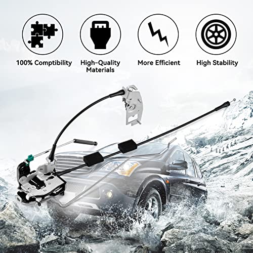Image of SYERAL Door Latch Assembly w /Cable & Rod Right Side Rear Cargo Door Compatible with 1992-2014 E-150 E-250 Club Wagon Econoline Club Wagon 6C2Z-15431A02-AA, 8C2Z-15431A02-C