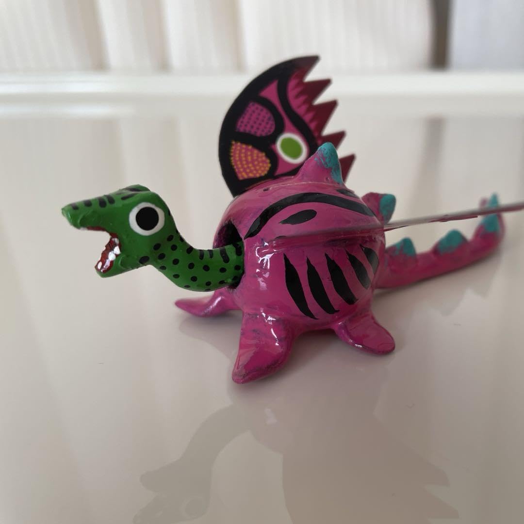 Amazon.co.jp: メキシコの手工芸品 ドラゴン 竜 置物 頭が風で