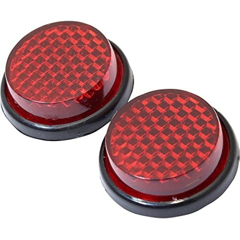 Ryde Round/Circular Motorcycle Safety Reflectors - Red Cover