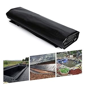 Geyao Outdoor vijver Liner 4x5m HDPE vijver Liner 0.2mm dikke tuin vijver liner voor waterval tuin vijver visvijver/60 maten (maat: 1x5m/3.3x16ft)