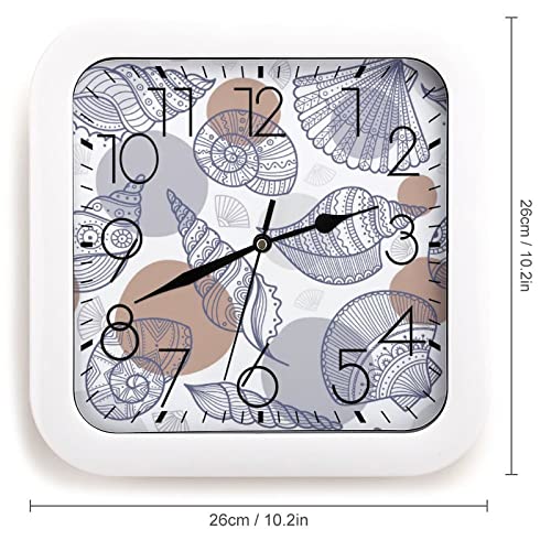 Pendule murale silencieuse contre le tic-tac pour chambre 26cm