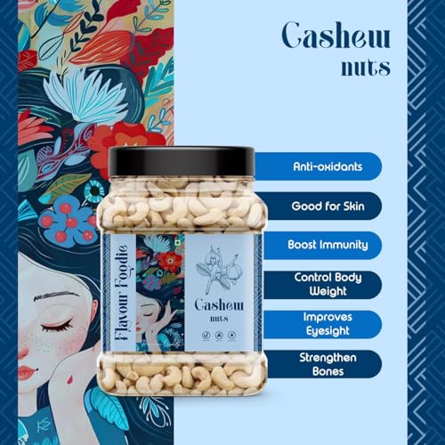 Image of Flavour Foodie Premium Cashew Nuts 500gm | Kaju Nut Dry Fuits | Natural & Crunchy Premium Whole Cashews | Gluten-Free Healthy Snack | Nutritious & Delicious Gift