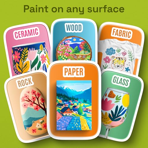 Image of ARTISTRO 120 Acrylic Paint Markers - Paint Pens for Drawing - For Fabric, Rock, Glass, Wood, Molds - Arts & Crafts Gift for Adults, Teens, Kids, Classroom Must Haves & School Supplies