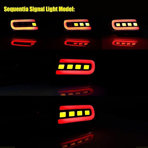 Miniatura 6 de GTINTHEBOX Lente ahumada óptica 3D LED parachoques trasero Reflectores luz trasera freno kit para Toyota Land Cruiser Prado FJ150 2010-2018