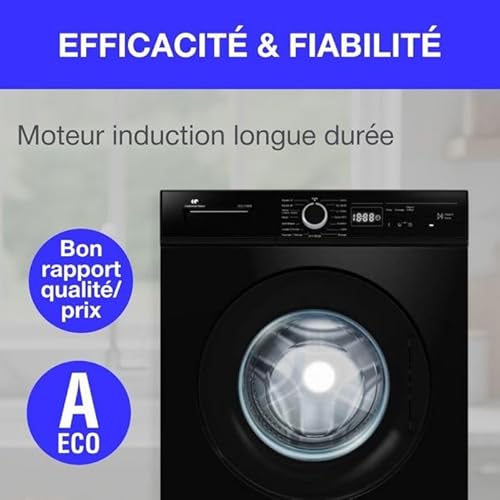 Lave linge hublot CONTINENTAL EDISON CELL7140IB 7kg Largeur 59 6 cm Classe A 1400 trsmin moteur induction - vue 8