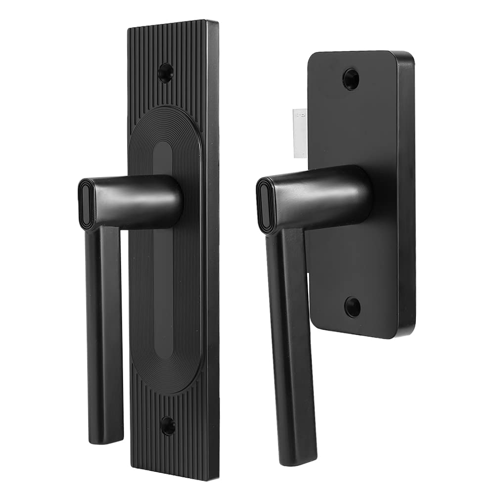 Cerradura de Puerta de Seguridad de Aleación de Zinc, Montaje Rápido, Apertura Izquierda para Habitación de Niños, Negro, Fácil Uso