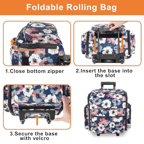 YOREPEK Large Rolling Craft Bag