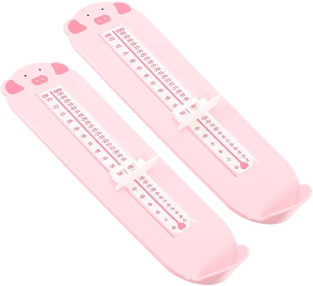 Yardwe 2pcs ’s Foot Measurement Device and Shoe Size Measuring Tool for Babies and Ages 0-8, Pink Foot Gauge Ruler for Accurate Home Shoe Fit