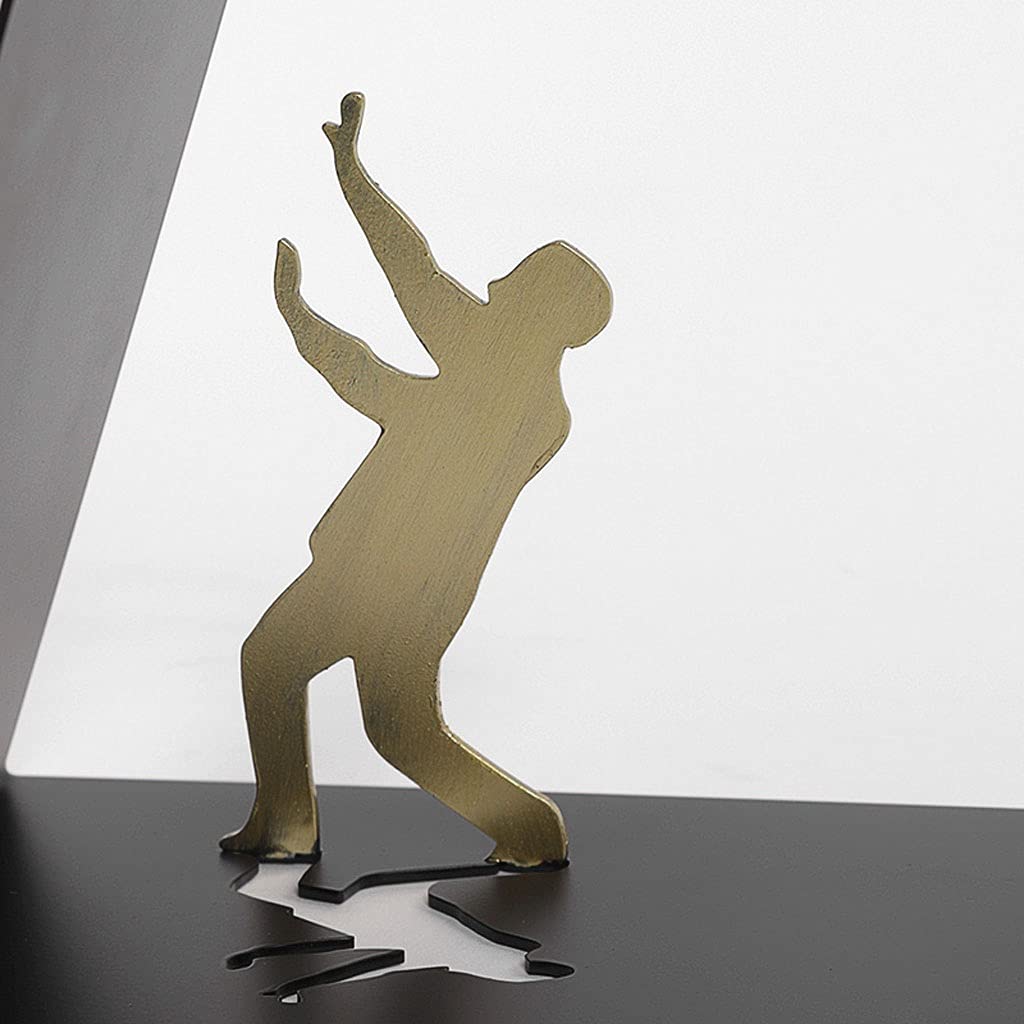 HASMI Schreibtisch deko Modern minimalistischer kreativer Abstrakter Charakter-Metall-Buch-Buchungsraum-Dekoration weiche Outfit-Büro-Desktop-Möbel Decoración del hogar