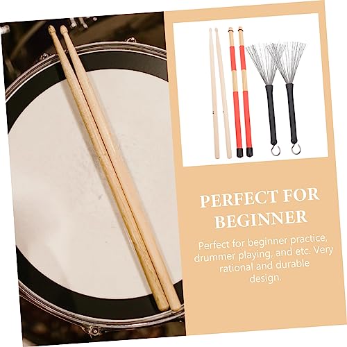 Set de accesorios para batería y escobillas para músicos para práctica y conciertos con rendimiento mejorado miniatura 3