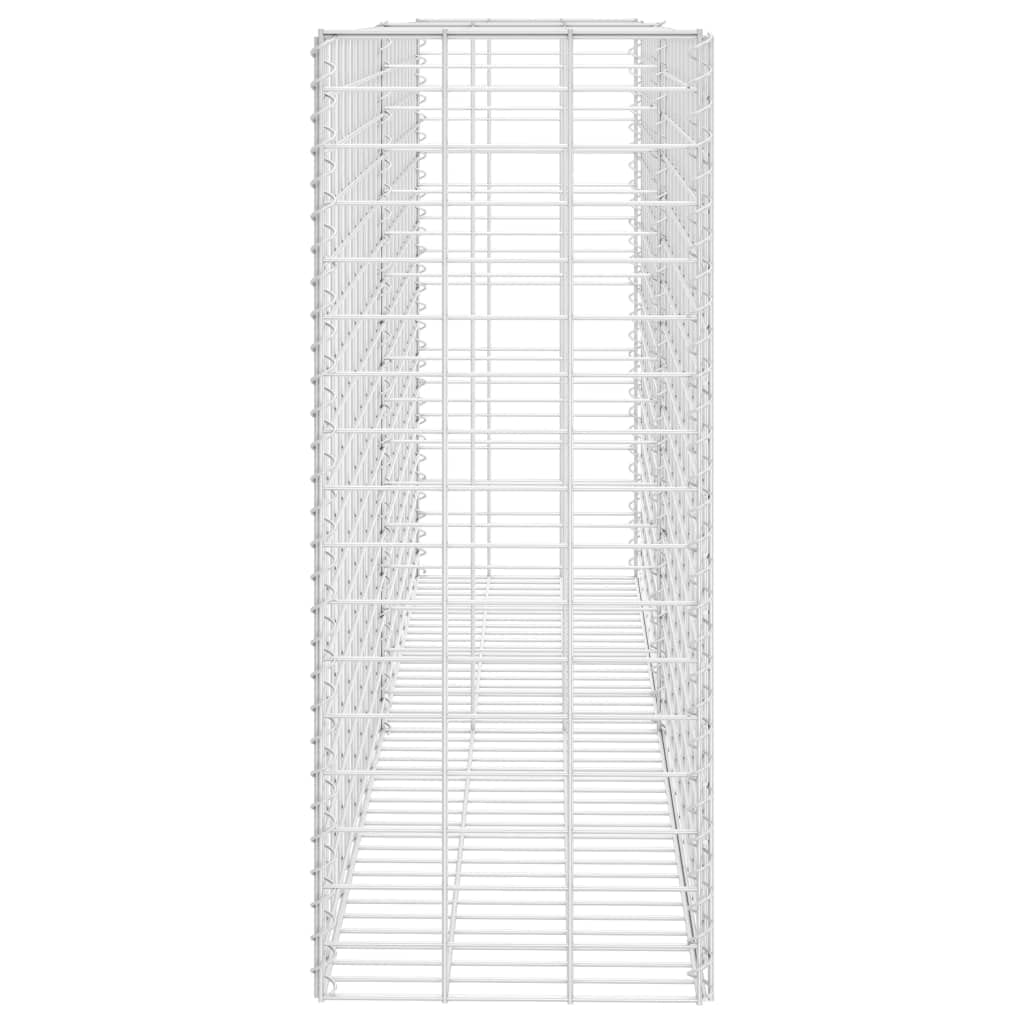 Gabione Verzinkter Stahl 85x30x200 cm robustes Zaunelement mit 3,5 mm Drahtdurchmesser, sichtschutz Gartenzaun für Terrasse, Balkon, Vorgarten, windschutz, trennwand, außenbereich