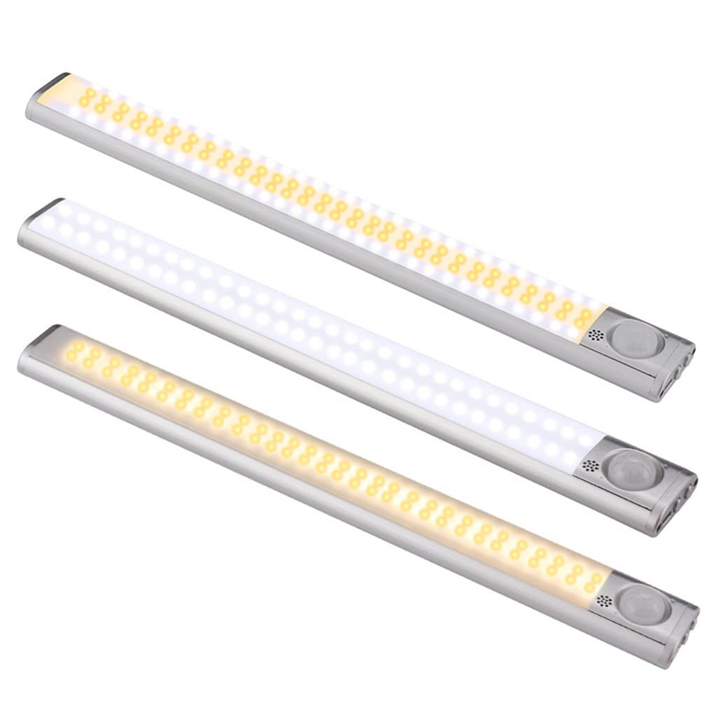 Debajo de la Iluminación del Gabinete, Luces del Sensor de Movimiento, USB Recargable Luz de Armario, Luz de Gabinete Inalámbrica Magnética, para Escaleras, Cocina, 3 Paquetes ( Color : 30cm/11.8in )
