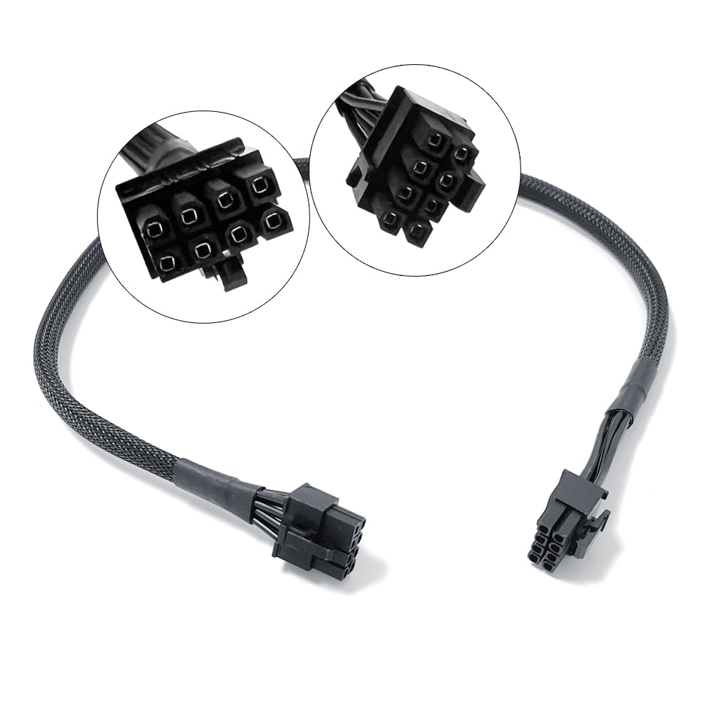 Gintai Zapasowy kabel elastyczny kabel zasilający kabel zasilający do EVGA 750 P2 G2 G3, do EVGA Supernova 550-1300 G2 G3 G5 18AWG 8-pin do 8-pin (6+2) PCIE VGA