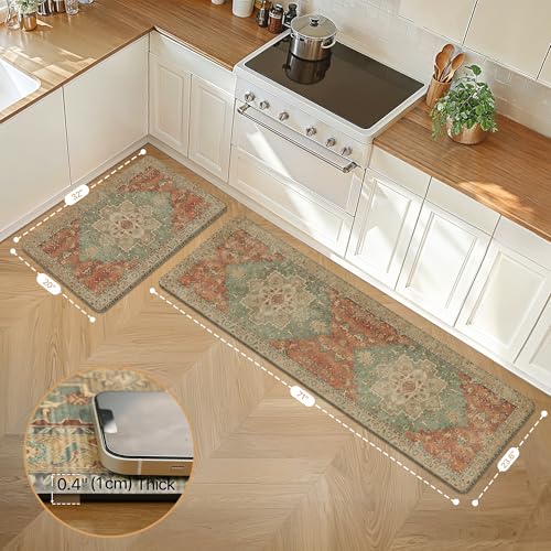 image for GENIMO Kitchen Mats for Floor 2PCs, Washable Anti Fatigue Mat for Cush