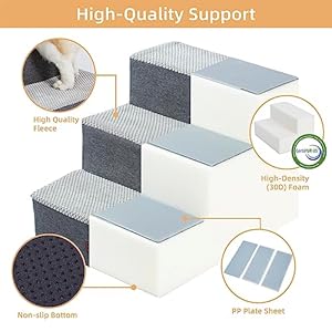 Dog-Stairs-for-Small-Dogs-Foam-Pet-Steps-for-High-Beds-and-Couch-Non-Slip-Folding-Dog-Steps-Portable-Pet-Stairs-for-Large-Dog-and-Cats4-Step-Grey - Cucciolini Doodles   Dog-Stairs-for-Small-Dogs-Foam-Pet-Steps-for-High-Beds-and-Couch-Non-Slip-Folding-Dog-Steps-Portable-Pet-Stairs-for-Large-Dog-and-Cats4-Step-Grey