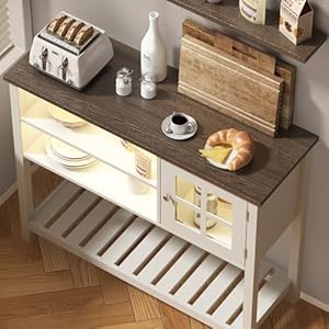 Choochoofarmhousecoffeebarcabinetwithledbuffetcabinetwithstoragesideboardbuffetcabinetwithglassdoorconsoletableforkitchenhallwayentrancewhite Urban Country Home Decor Choochoo farmhouse coffee bar cabinet with led buffet cabinet with storage sideboard buffet cabinet with glass door console table for kitchen hallway entrance white urban country home decor