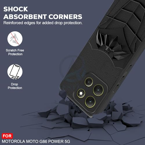 Image of AESTMO Back Cover for Moto G86 Power 5G | Stylish | Soft Silicone | Shockproof | Camera Lens Protection Back Cover for Moto G86 Power 5G (Black)