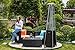 LEGACY HEATING Outdoor Patio Heater with Reflector Shield, 40,000 BTU Propane Patio Heater with Wheels for Commercial, Residential, Garden, Porch, Party, Deck(Mocha)