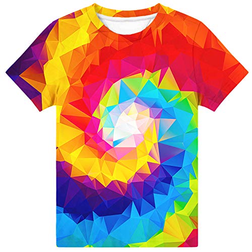 Image of Hgvoetty Boys Girls Graphic T-Shirts Kid 3D Casual Tops Tees for 6-16 Years | Youth Novelty Shirts, Bright Eye-Catching Design, Lightweight and Soft Material, Suit for Daily Sport, Party and School Wear