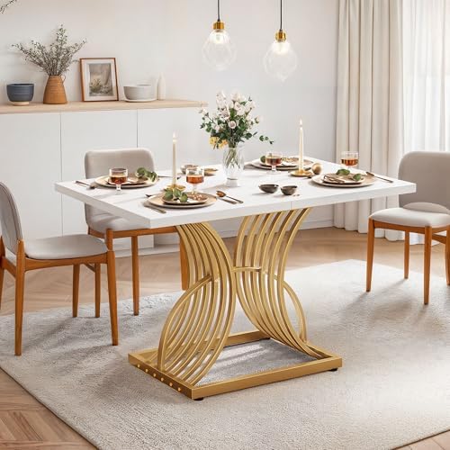 Amazon.com - YITAHOME Dining Room Table 47 Inch Rectangle Dining Table for 4 Modern Kitchen ...