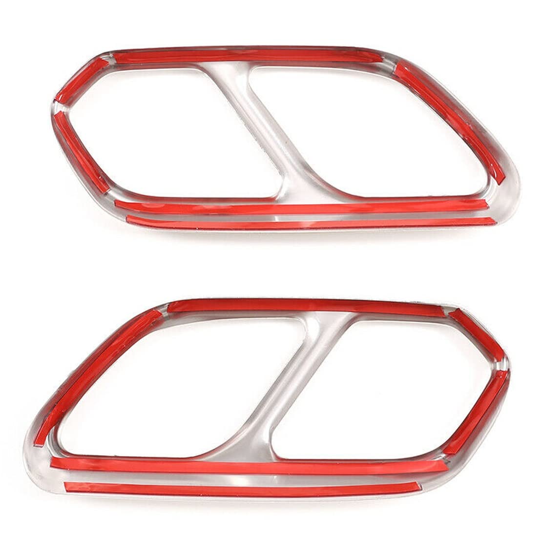 per VW per Touareg CR7 2018 2019 2020 2Pcs Nero Auto Posteriore Sinistra Destra Silenziatore di Scarico Punta del Tubo Copertura Trim Decor