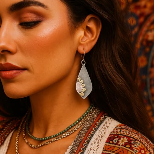 Boho Earrings for Women - Handmade Vintage Carved Dangle Earrings Party Birthday Perfect Stylish Gifts4