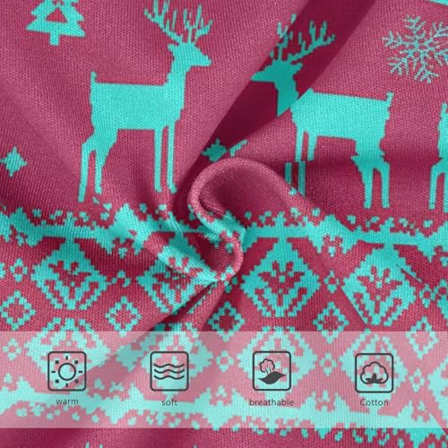 Girls Underwear Toddlers 2t Cotton Cute Panties Girl Aesthetic Briefs Kids Undies Teal Nordic Deer3