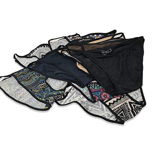 Sexy Basics Womens Buttery Soft String Bikini Briefs -Pack Of 12 (12 Pack - Tribal Prints & Solids, Small) #TOP3